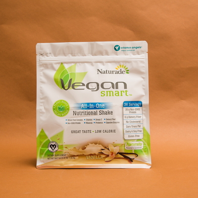 Vmpet 120mm Zij de Zakkenzak van de Hoekplaat Vlakke Bodem 130 Microns Veganist Voedings