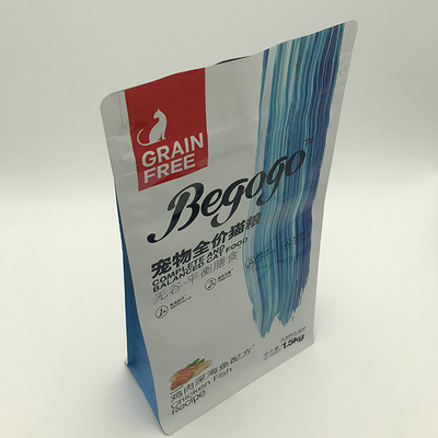 280 X 210MM van de de Bodem Zijhoekplaat van 1.5kg de Vlakke Zak PET12 Cat Food In Recyclable Packaging