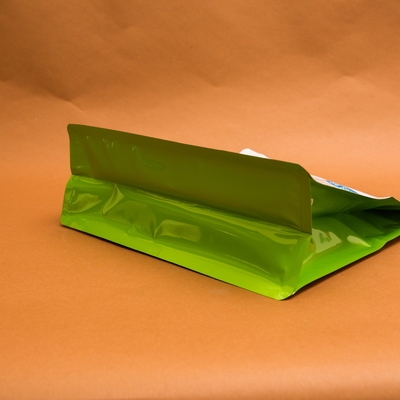 Vmpet 120mm Zij de Zakkenzak van de Hoekplaat Vlakke Bodem 130 Microns Veganist Voedings
