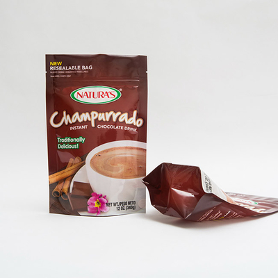 de Tribune van 340g Champurrado op de Verpakkingszak van Zak Onmiddellijke Hocolate met Ritssluiting