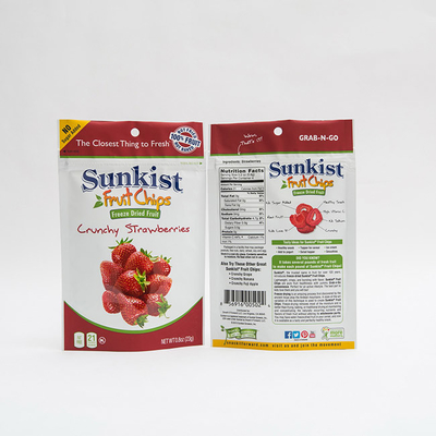 80mm de Steenopv Tribune op Ritssluitingszak drukte de Plastic Zak van de het Fruitverpakking van 0.8oz Droge