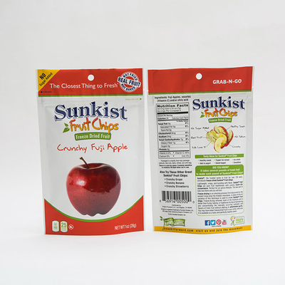 1OZ droog Apple Chips Stand Up Pouch Bag met het Pitzak van de Ritssluitingsdouane Verpakking