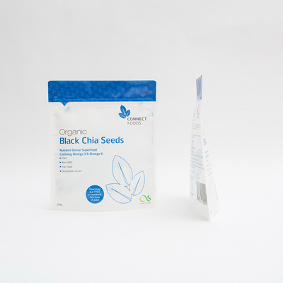 500g de Tribune omhoog Plastic Zakken 123um Zwart Chia Seeds Packaging van het steenhuisdier