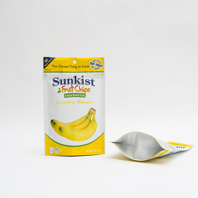 1.4oz droog Banaan Chips Food Packaging Recyclable Stand op Zakken met Ritssluiting