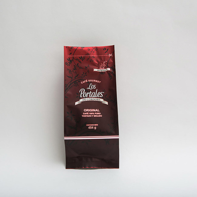 454g 280 X 100mm de Gedrukte Vlakke Zakken van de Bodemkoffie met Klep voor Koffiebonen BOPP