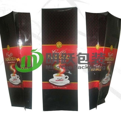 De de Koffiepet12 Douane van de vierlingverbinding 500g drukte Foliezakken met Luchtklep en Tin Tie