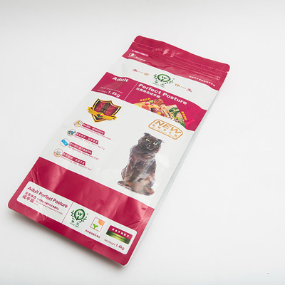 1.4kg gedrukte Zij de Verbindingsbodem Cat Food Bags Recyclable van de Hoekplaat Plastic Zak K