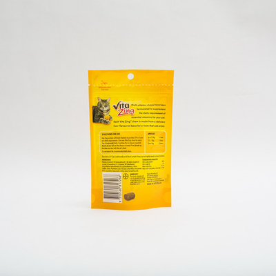 92 microns PE80-Tribune op Voedsel voor huisdieren Verpakkende Zak Plastic Multivitamin Cat Food Package